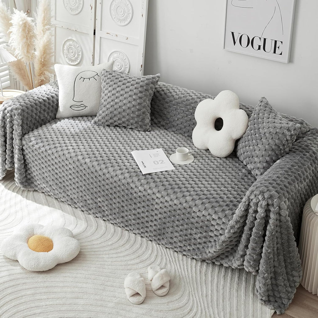 Winter Thickening Cotton Blend Sofa Slipcover Q50348