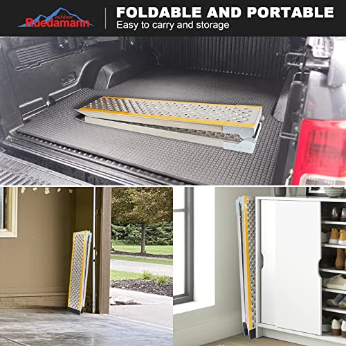 78.7" L × 8.5" W 600 lbs Capacity Foldable Aluminum Loading Ramp T287518