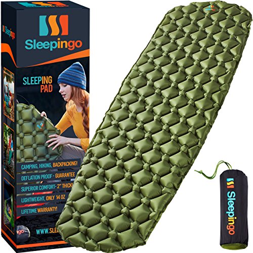 Ultralight Inflatable Sleeping Pad Blue 1pk R502
