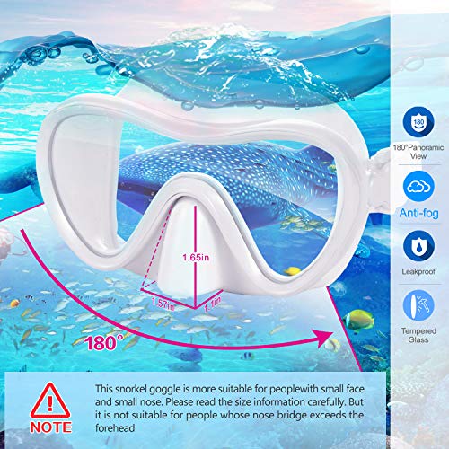 Anti-Fog Tempered Glass Snorkel Mask Set A6074