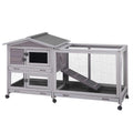 Rabbit Hutch Indoor Cage on Wheels with 3 Pull Out Tray Q1214