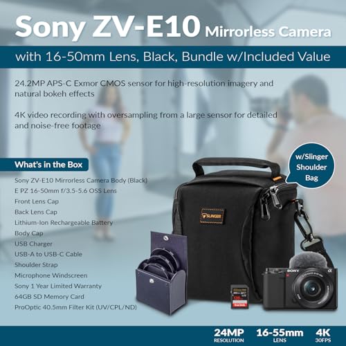 Black APS-C Mirrorless Interchangeable Lens Vlogging Camera with 16-50mm Lens G295