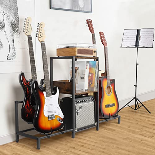 4-Tier Adjustable Guitar Stand with Shelf R5497