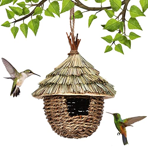 Hanging Straw Hand Woven Bird House J916