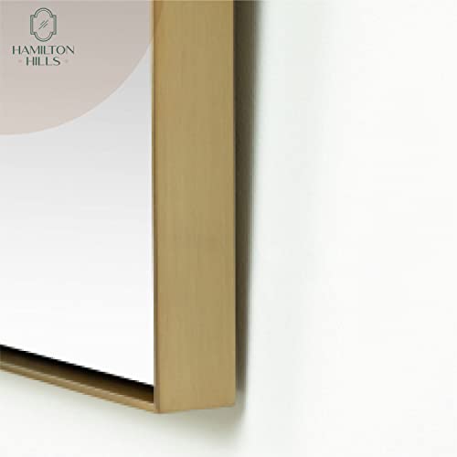 24x36 inch Gold Metal Framed Rectangular Pivot Mirror X745