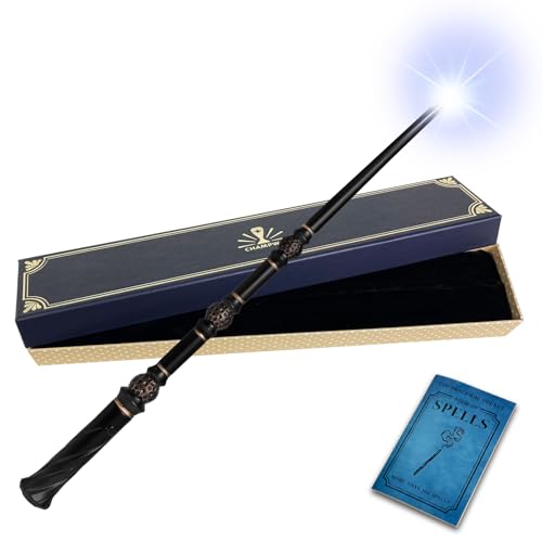 Light Up Magic Wizard Wand Rechargeable Illuminating Toy with Spellbook and Gift Box V919