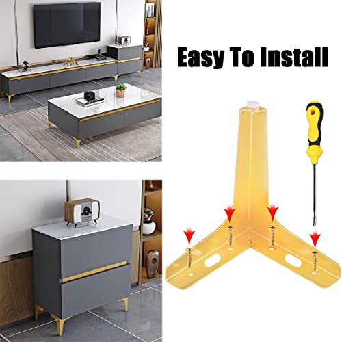 4 PCS Gold Metal Furniture Legs E635256
