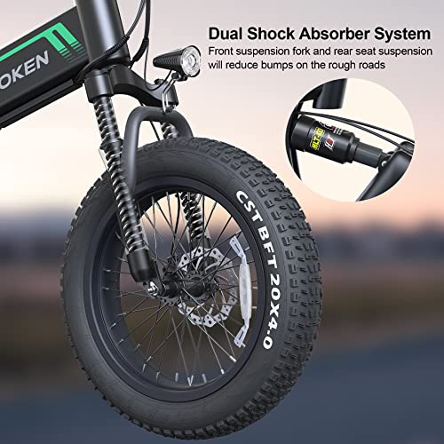 20''X4.0 Fat Tire 500W Foldable Electric Bike with 48V 10Ah Battery 7 Speed W76787