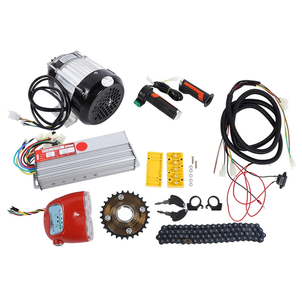 48V 800W DC Brushless Motor Kit, Aluminum Alloy Electric Bike Tricycle Scooter Conversion Kit E9132