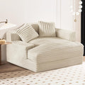 Oversized Chaise Lounge Sofa with 2 Throw Pillows V708