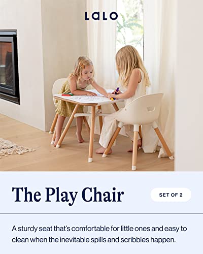Set of 2 Wooden and Plastic Kids Chair T41618