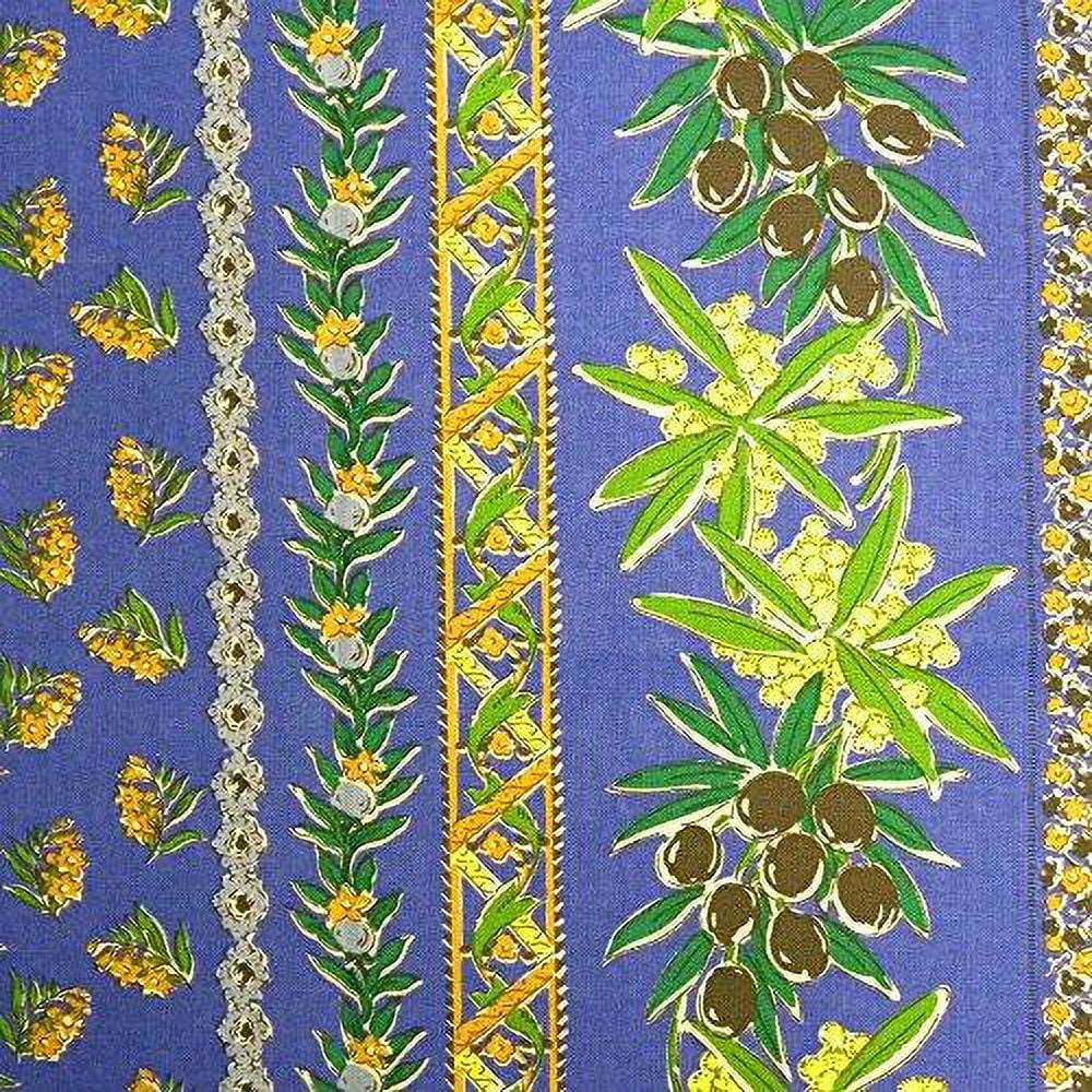 Blue Coated Cotton Tablecloth 60 Inches x 84 Inches M6549