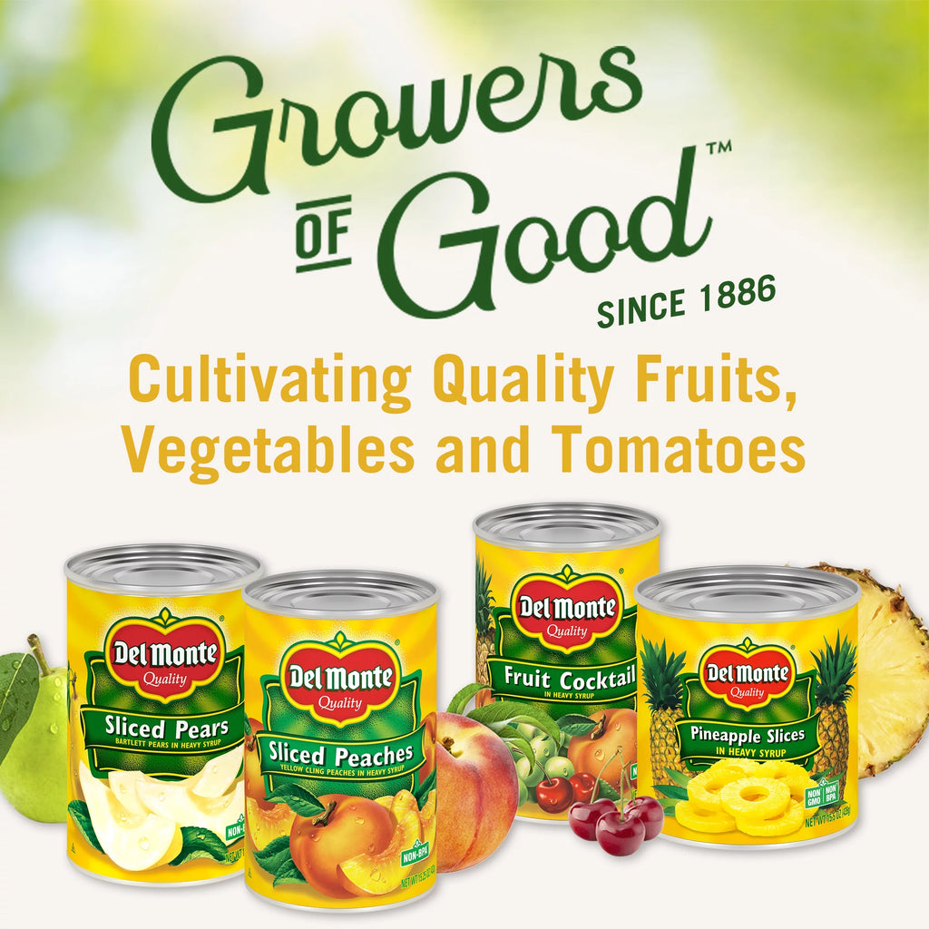 (6 Cans) Del Monte Sliced Peaches, No Sugar Added, 14.5 oz Can Q9586