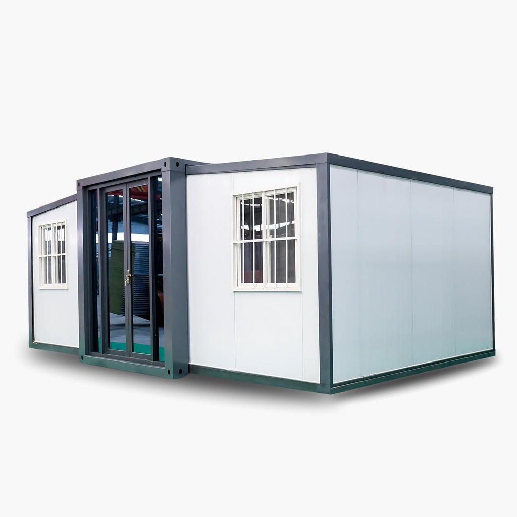 Prefabricated White Expandable Modern Prefab House with 1 Bathroom 1 Living Room and 2 Bedroom J72020