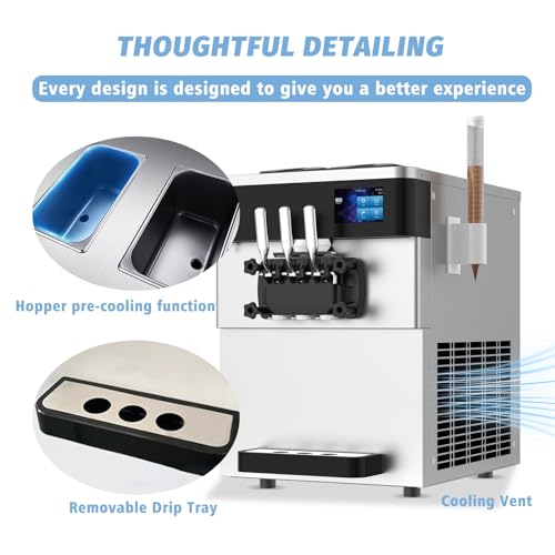 3 Flavors 110V Soft Serve Ice Cream Machine D84230