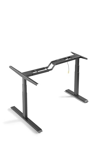 Black L Shaped Standing Desk Height Adjustable Dual Motor Electric Corner Desk Q1871