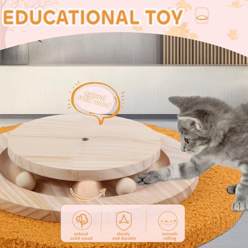 45'' Tall Sisal Rope Cat Scratching Post with Interactive Ball Toys (pink) C193