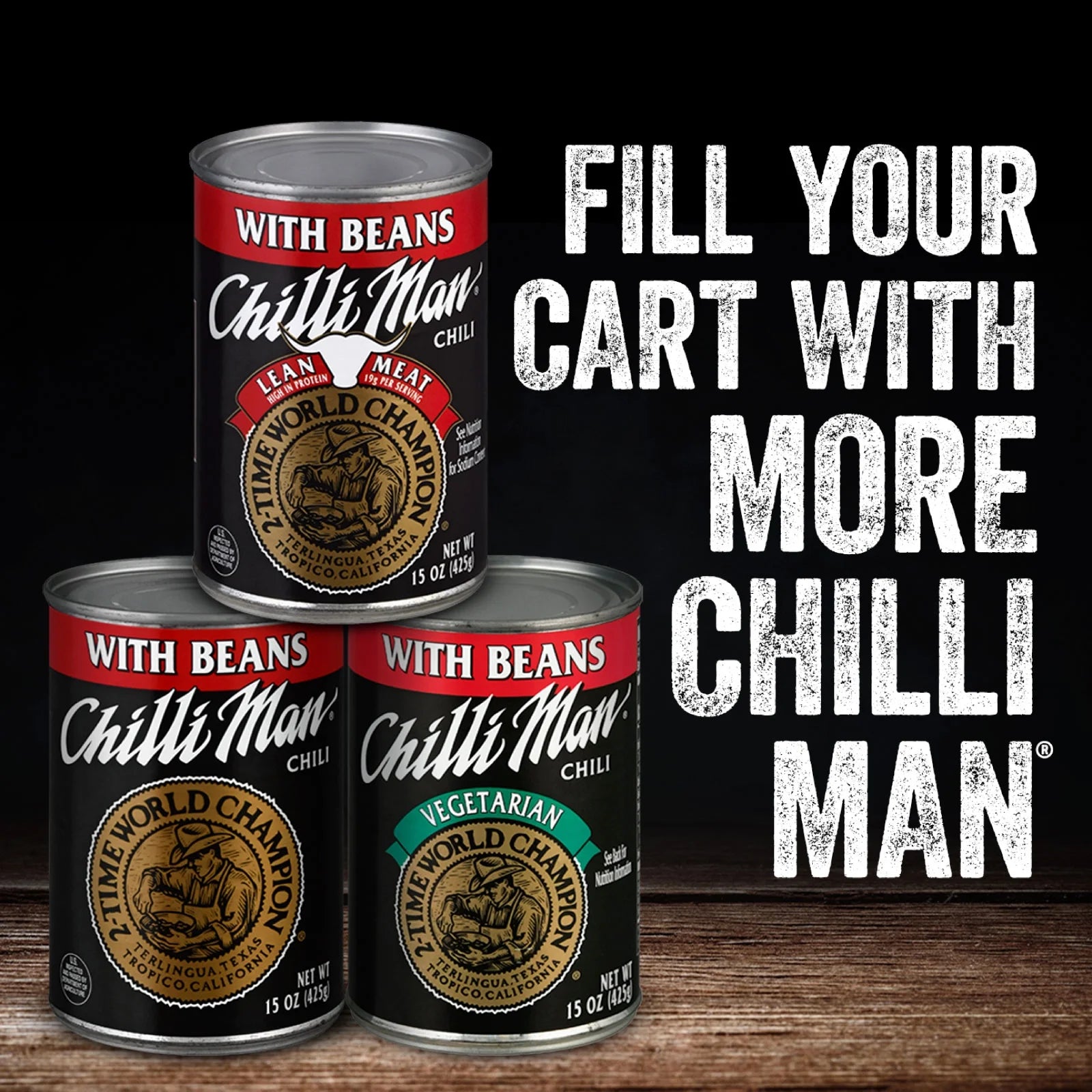 (12 Pack) Canned Vegetarian Chili With Beans, 15 ounce can T27621