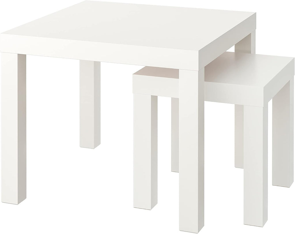Set of 2 White Nest of Tables T7838