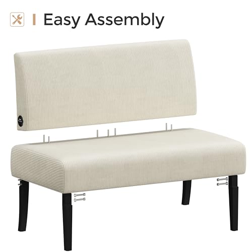 Beige Corduroy Armless Loveseat Futon V938
