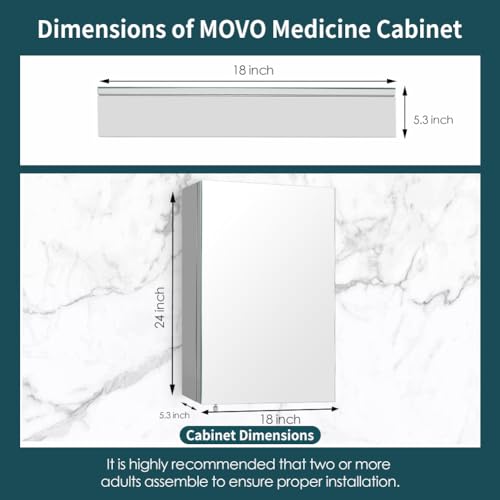 18 inch x 24 inch Frameless Mirror Medicine Cabinet L982204