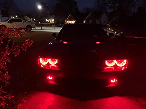 3-Inch Projector Fog Light Kit with 40-SMD Red LED Halo Ring N238