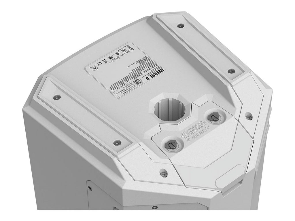 White 8" 2-Way Battery Powered Loudspeaker with Bluetooth Y210
