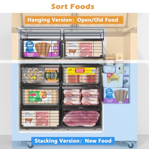 2 Pack Expandable Metal Freezer Baskets Black H73579