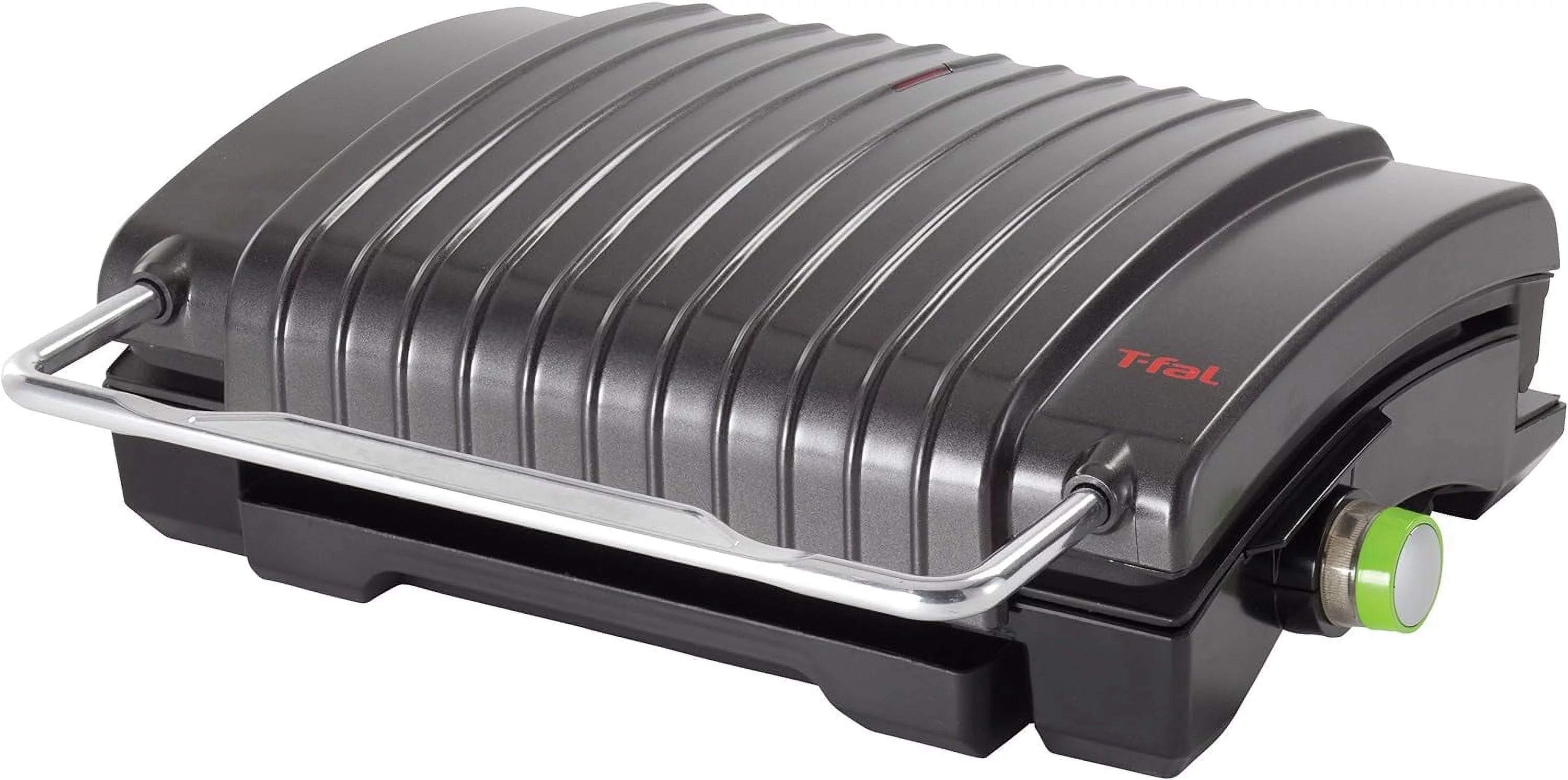 4-Burger Curved Grill With Non-Stick Plates, Silver D165