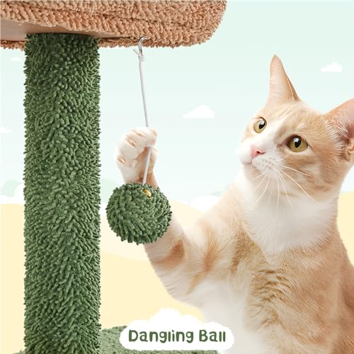 63" H Multi-Level Cat Tree with Sisal-Covered Scratching Posts & Condo & Hammock H844568