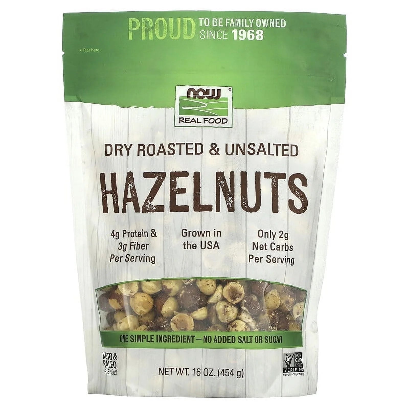 Hazelnuts, Dry Roasted & Unsalted, 16 oz L189755