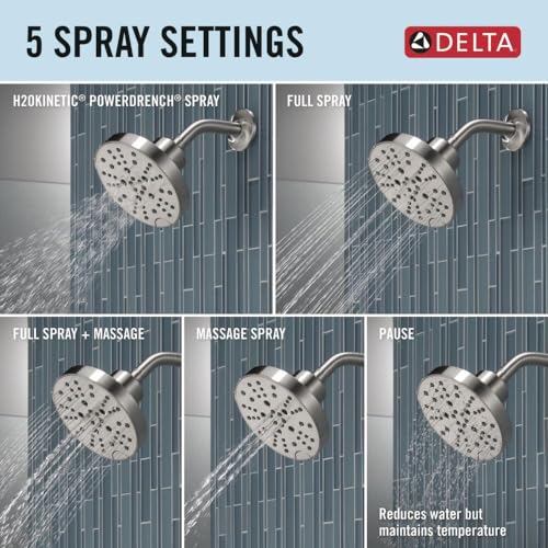 Gold Shower Faucet Trim Kit with Shower Head U48506