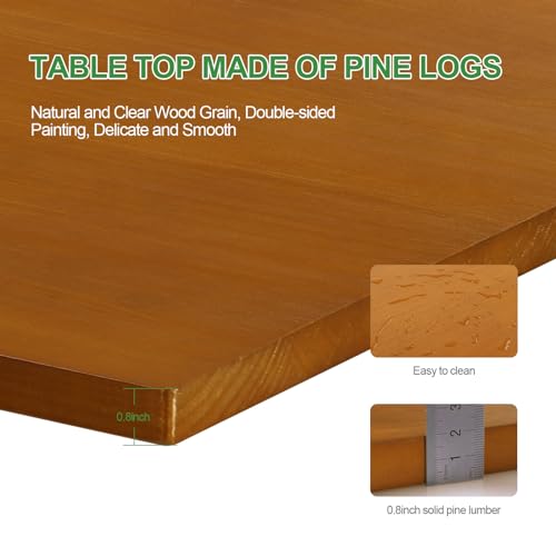 Natural Pine Wood Wall Mounted Folding Table 39 Inch U40441