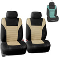 Gray/Black Car Seat Covers Pair Set D909