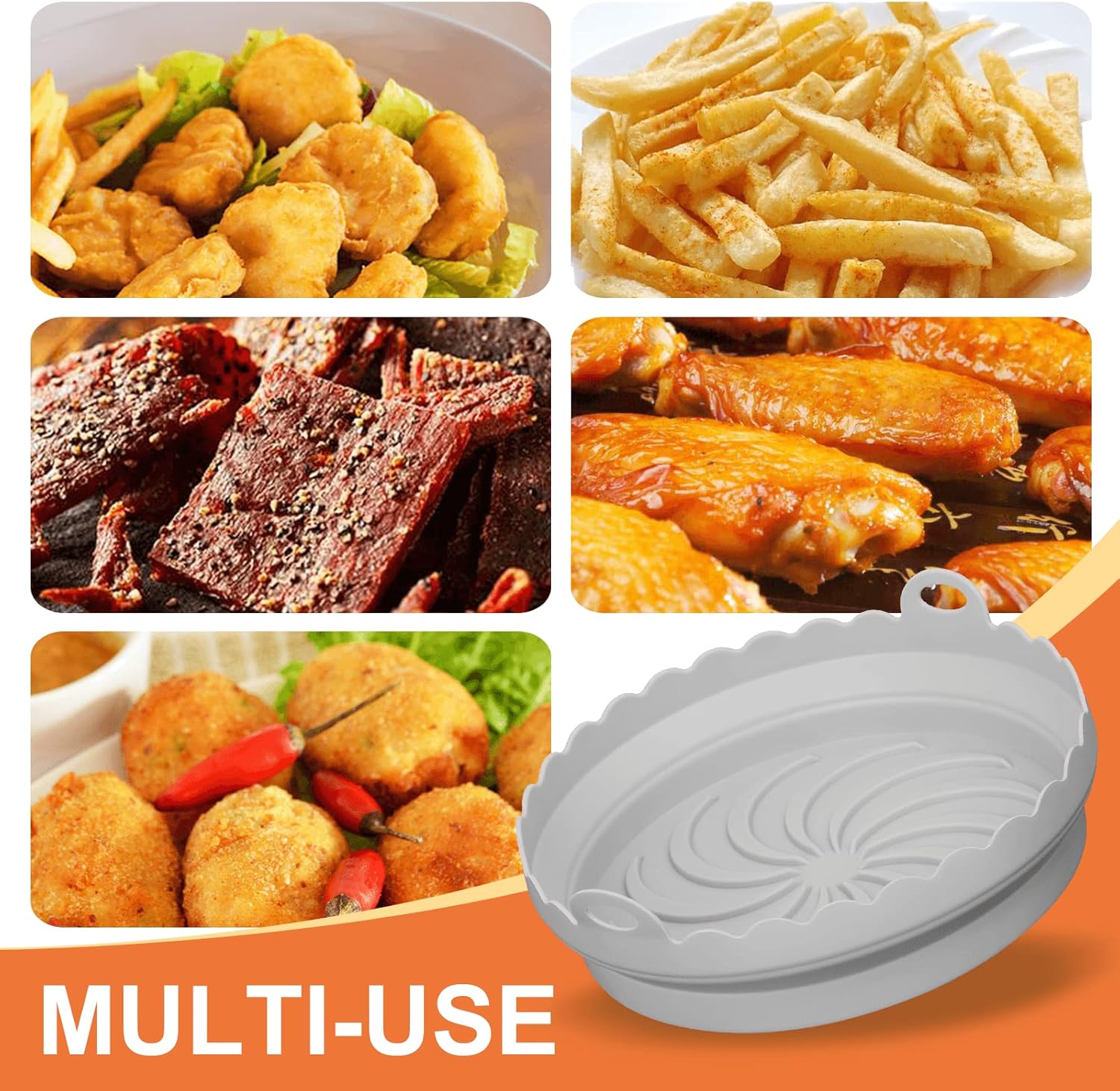 Air Fryer Silicone Liners for 3 to 7 QT Airfryer H8427