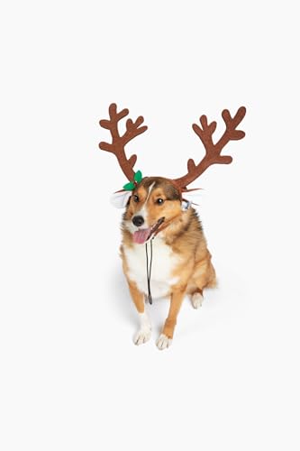 Brown Reindeer Dog Antlers Headband Pet Christmas Costume B741