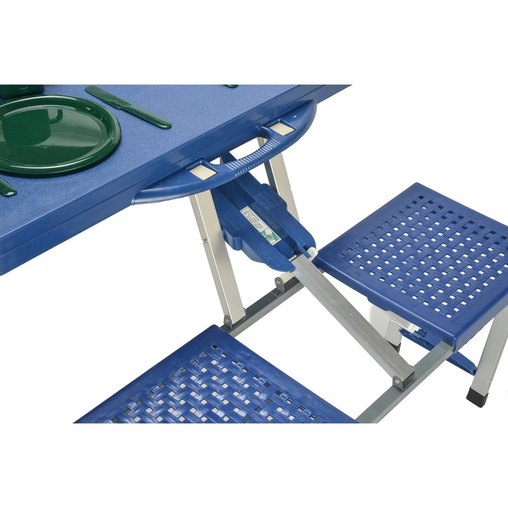 Portable Folding Picnic Table with 4 Seats D780424