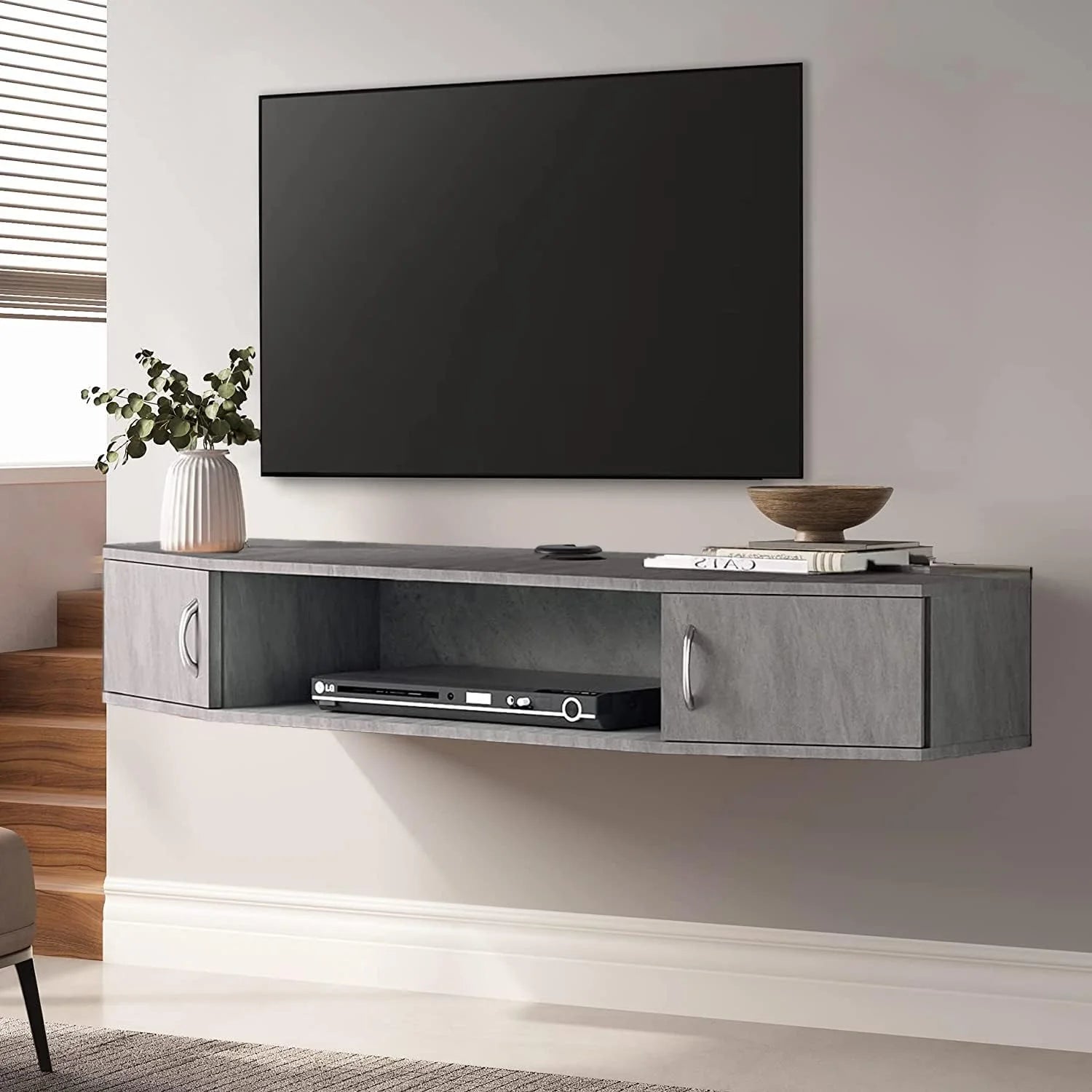 70'' Wall Mounted TV Stand with Cabinet P252
