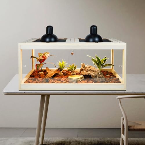 34 Gallon Reptile Terrarium Tank with Metal Mesh Roof Door H2560