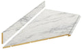 8 ft White Laminate Countertop Kit with Left Miter and Full Wrap Ogee Edge Z959