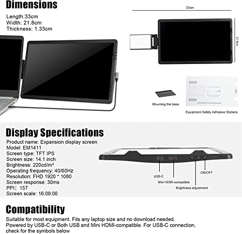 14inch Portable Monitor for Laptop N166154
