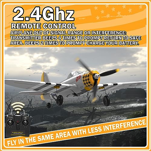 4-CH RC Airplane Ready to Fly P-40 Warhawk Remote Control Airplane L79549