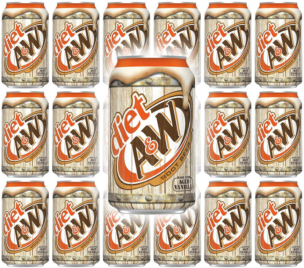 Diet Root Beer, 12 Fl Oz Can, Pack of 18 W8124