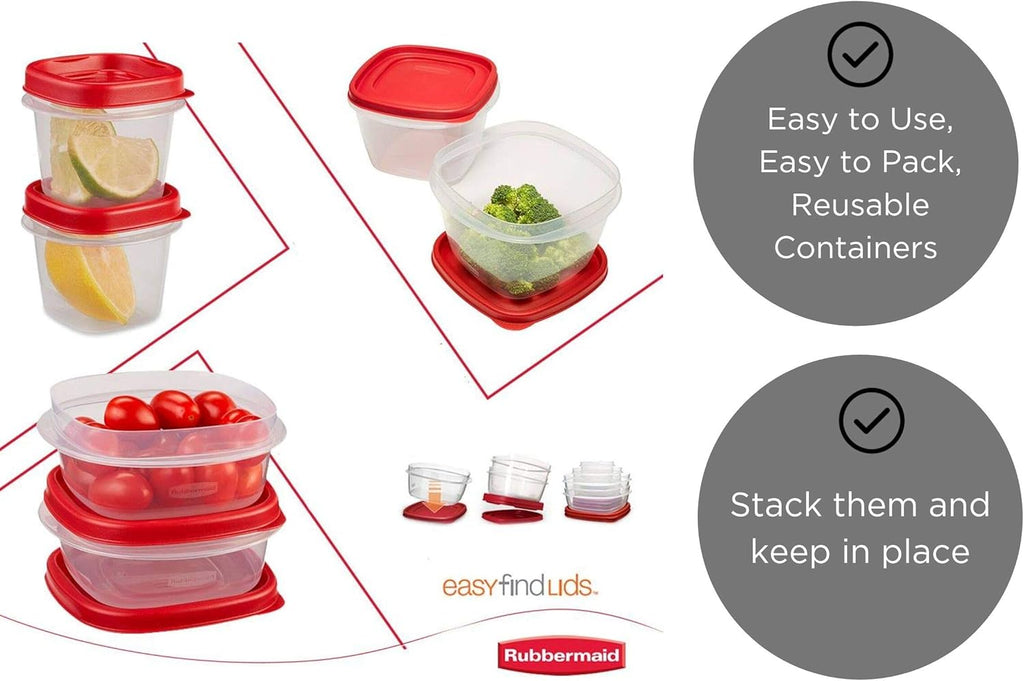 28 Piece BPA-Free Plastic Food Storage Containers W34599