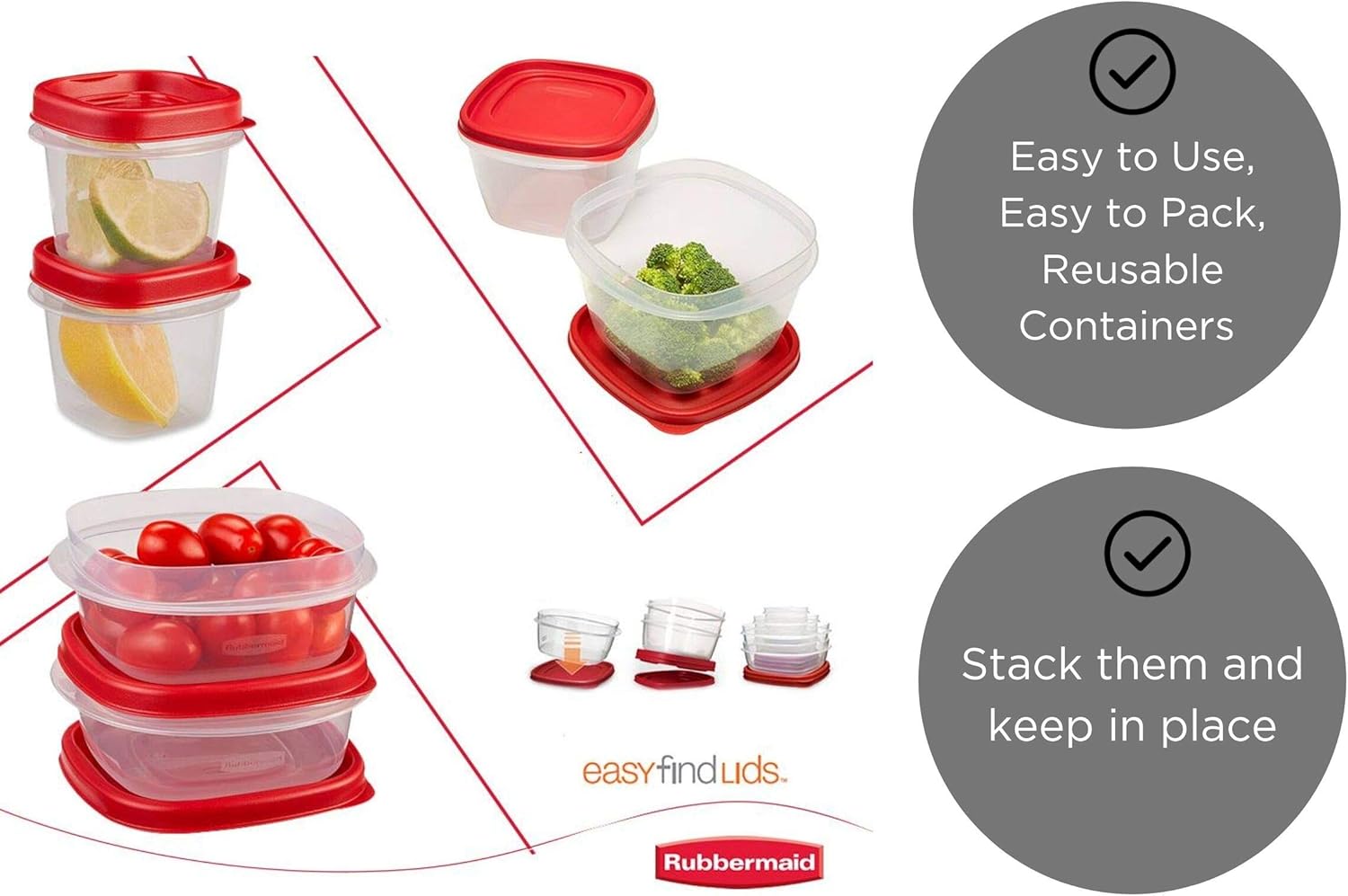 28 Piece BPA-Free Plastic Food Storage Containers W34599