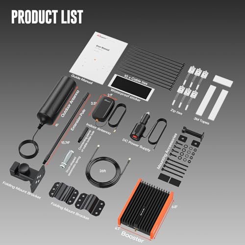 High Power Truck Cell Phone Signal Booster Kit with Omni-Directional Antenna B1433