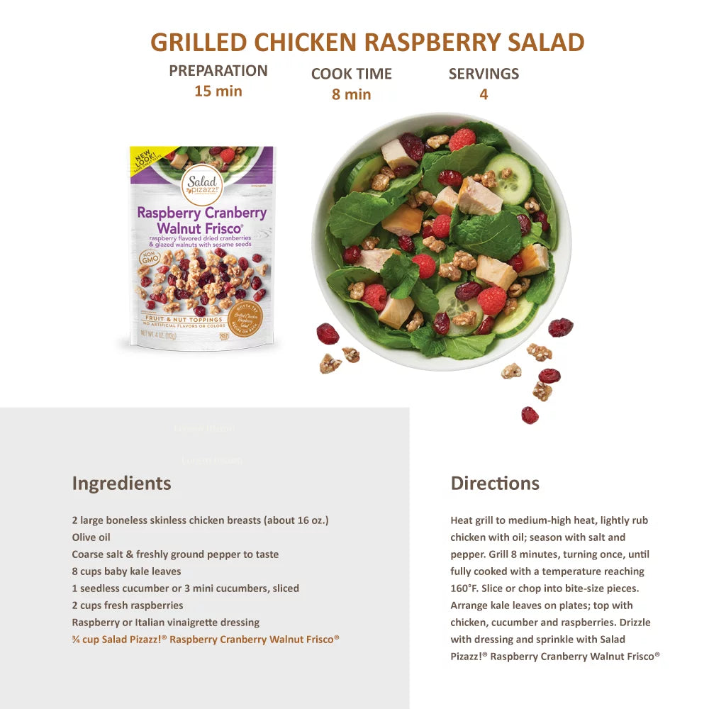 Raspberry Cranberry Walnut Salad Topper, 4 oz T679
