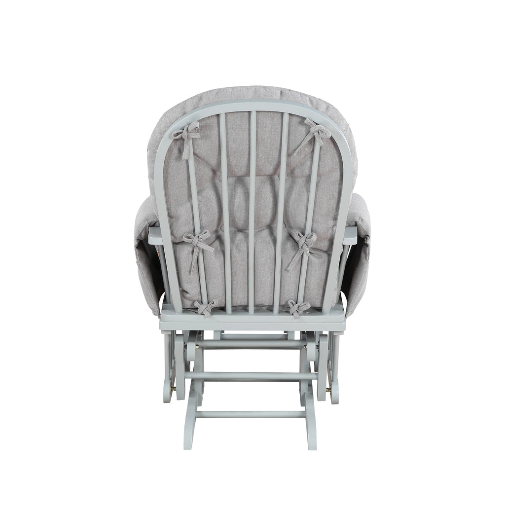 Gray Wood Glider and Ottoman Z542772