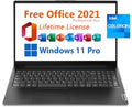 15.6" FHD Display Dual-core Intel Celeron N4500 8GB RAM 256GB SSD Windows 11 Pro Black Laptop I668664