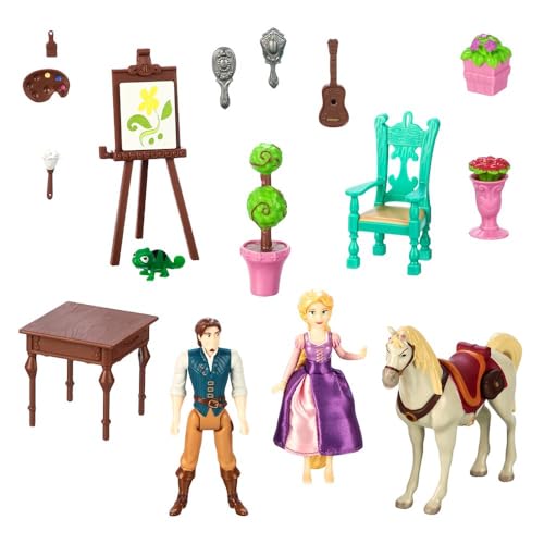 19-Piece Tangled Play Set with Rapunzel, Flynn & Sculpted Figures B91253